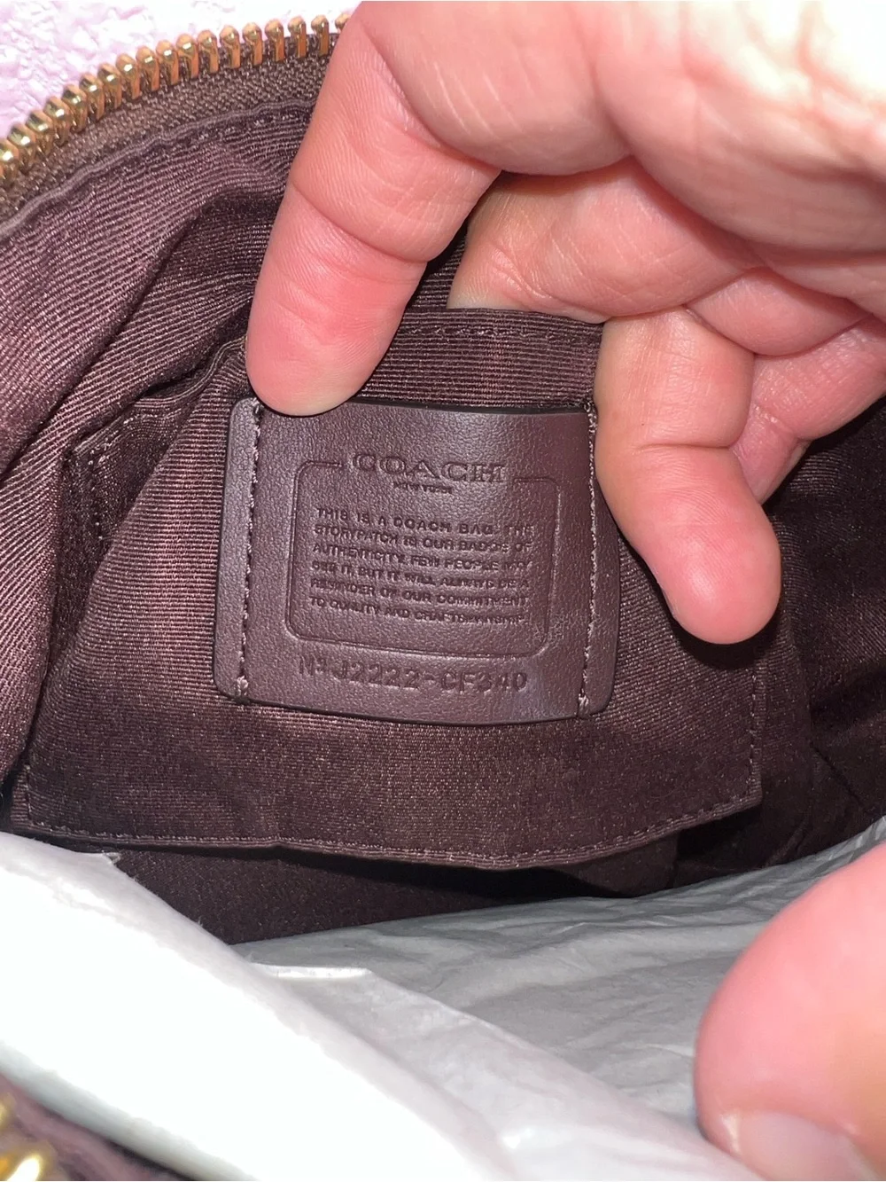 Coach Brown and Black Signature Crossbody Bag
